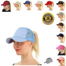 Baseball Cap Mujer Ponytail Messy Bun Tennis Sun Adjustable Mesh Snapback Hat  eb-39481757